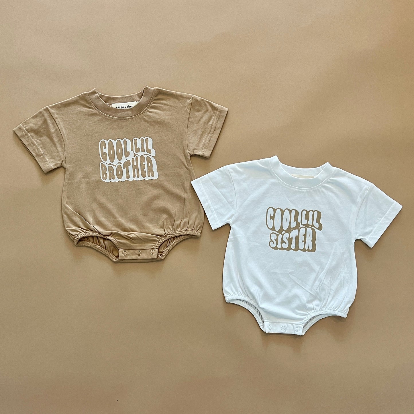 Cool Lil Brother Bubble Onesie - 100% Organic Cotton