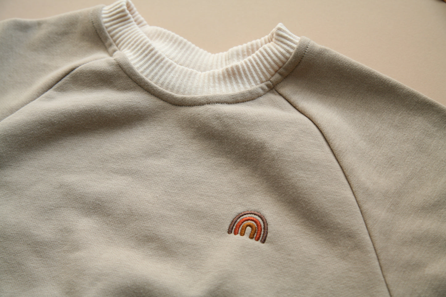 Embroidery Rainbow Pullover