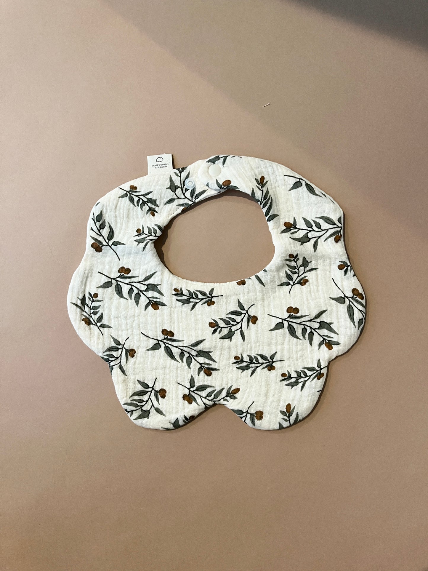 Scalloped Cotton Baby Bibs