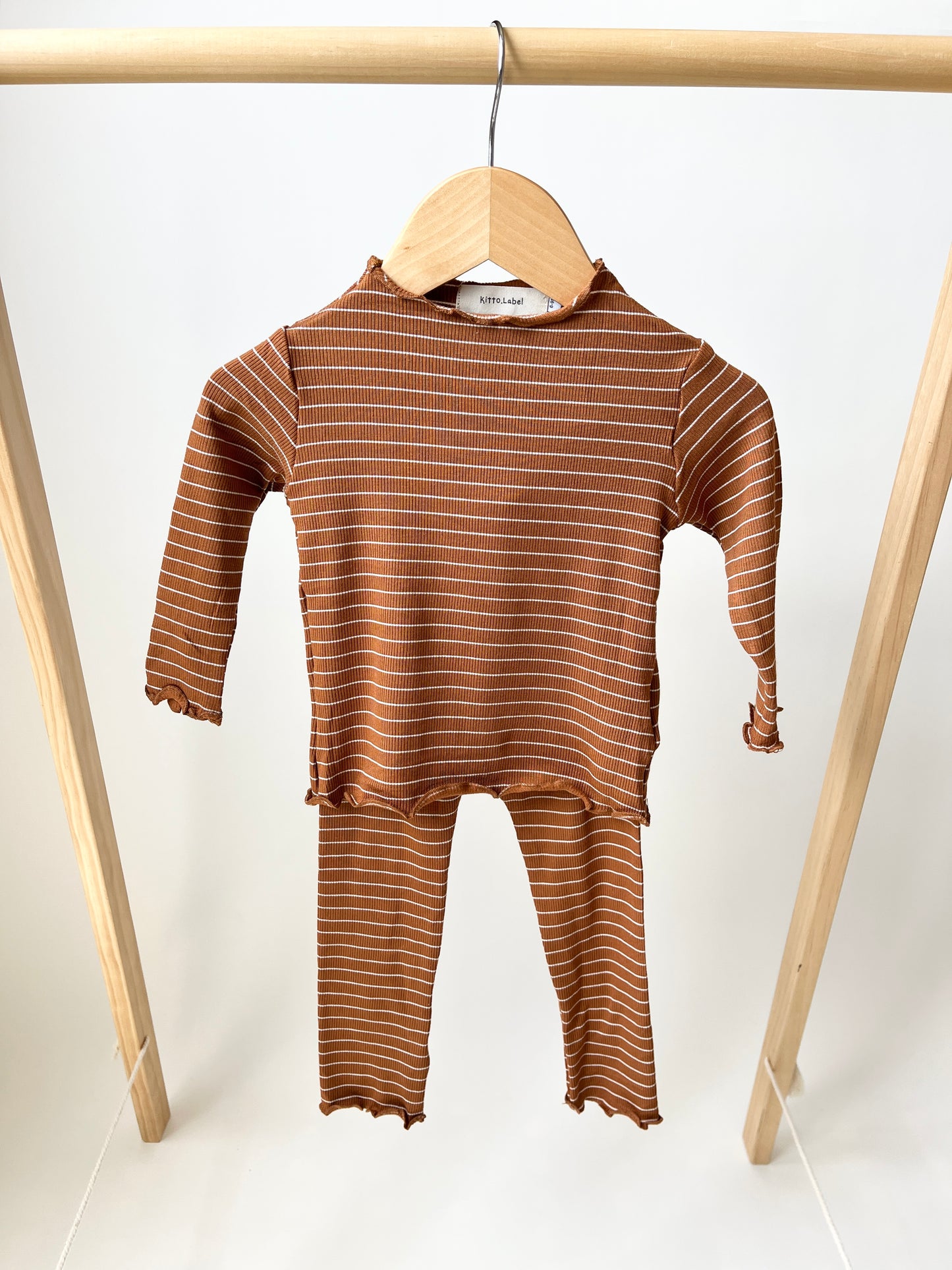 Lettuce trim Long Sleeve 2pc PJ set