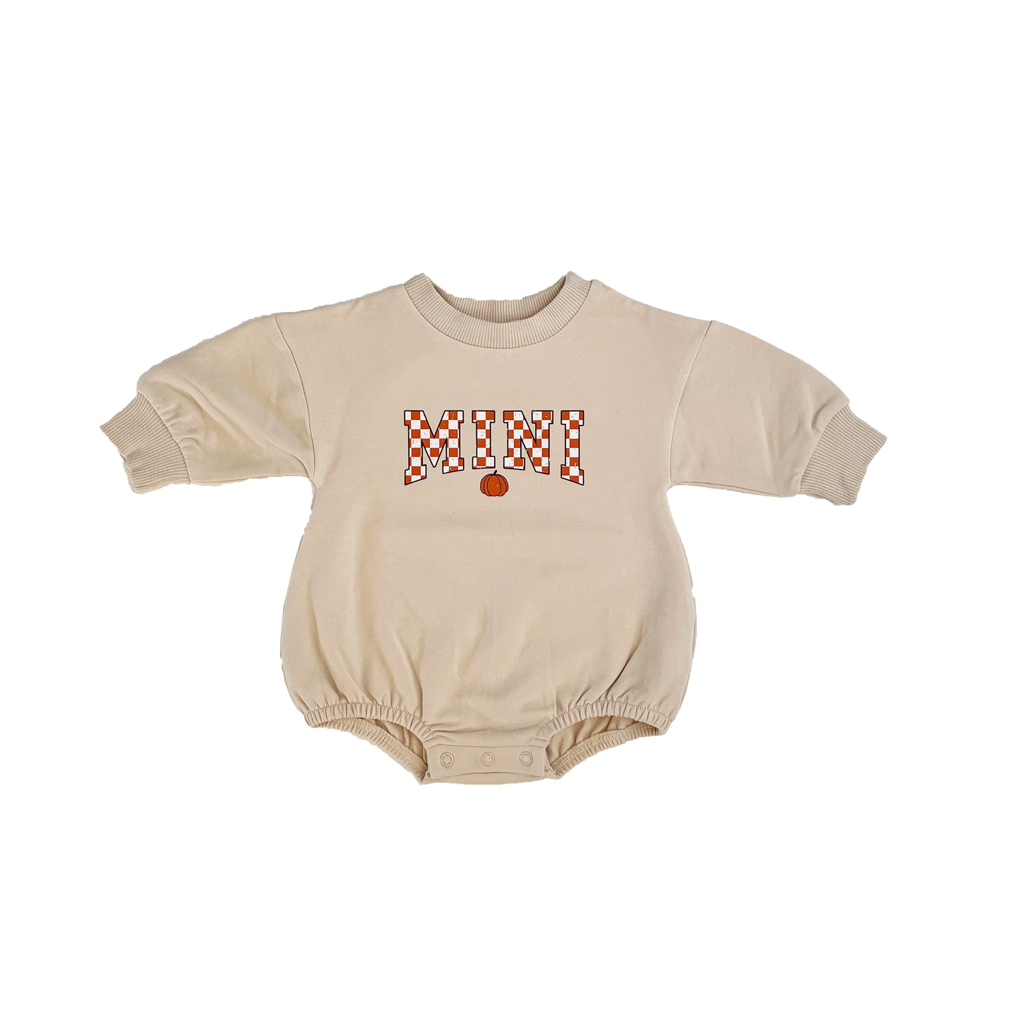 Mini Pumpkin Bubble Sweatshirt Romper