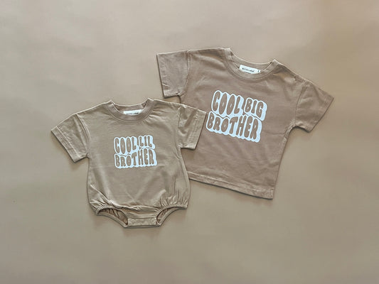 Cool Lil Brother Bubble Onesie - 100% Organic Cotton