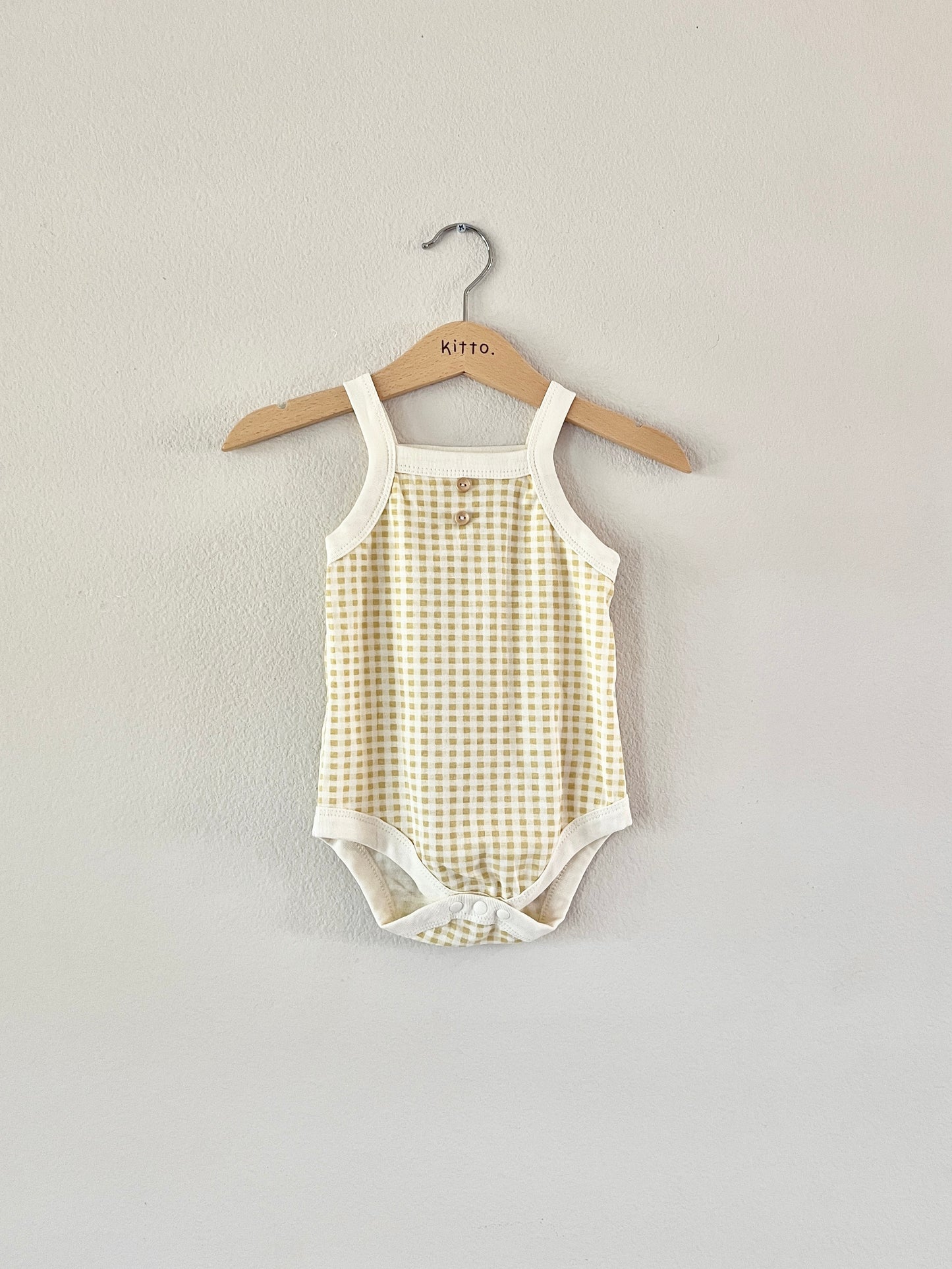 Checkered Baby Summer Onesie