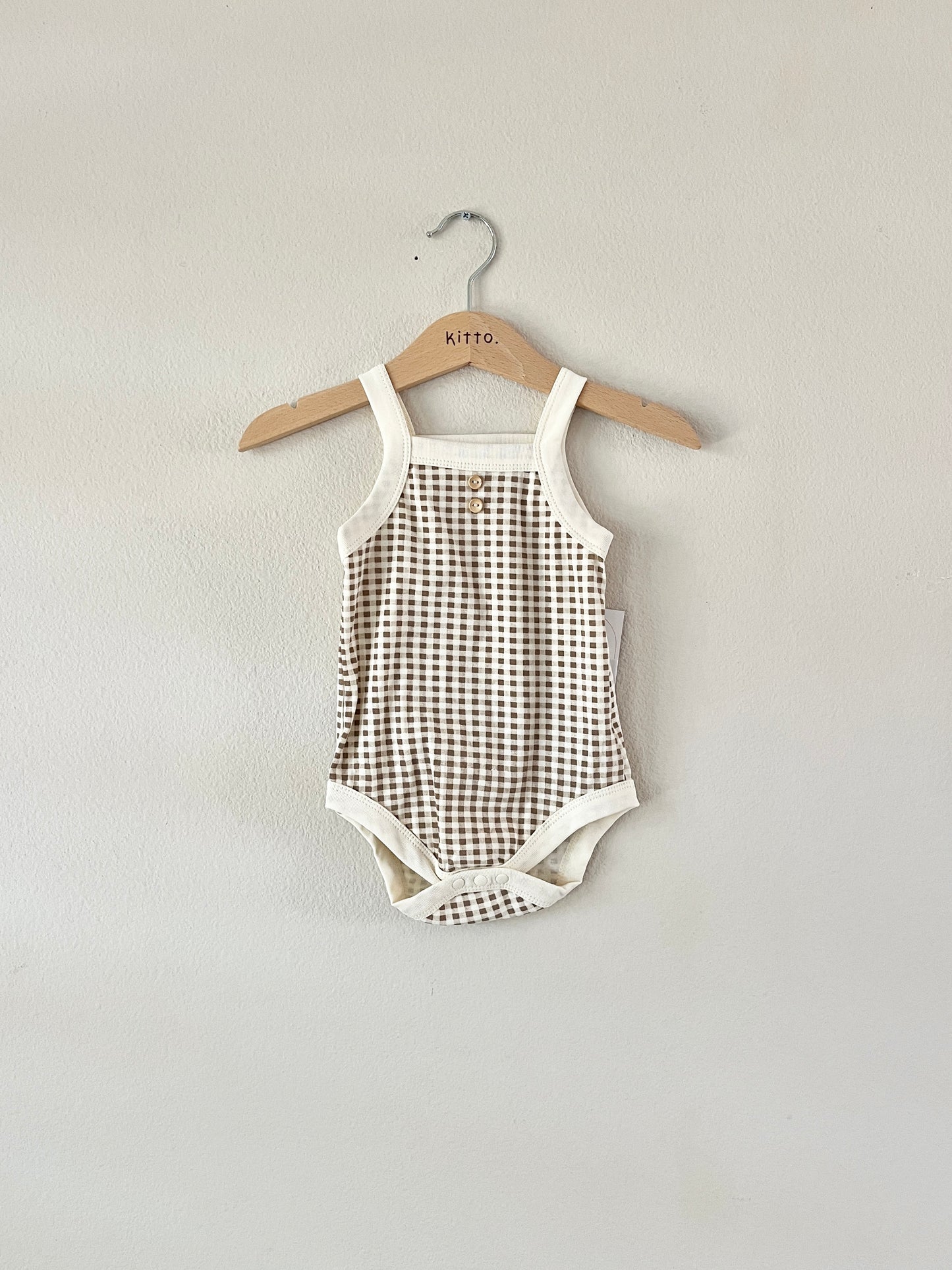 Checkered Baby Summer Onesie