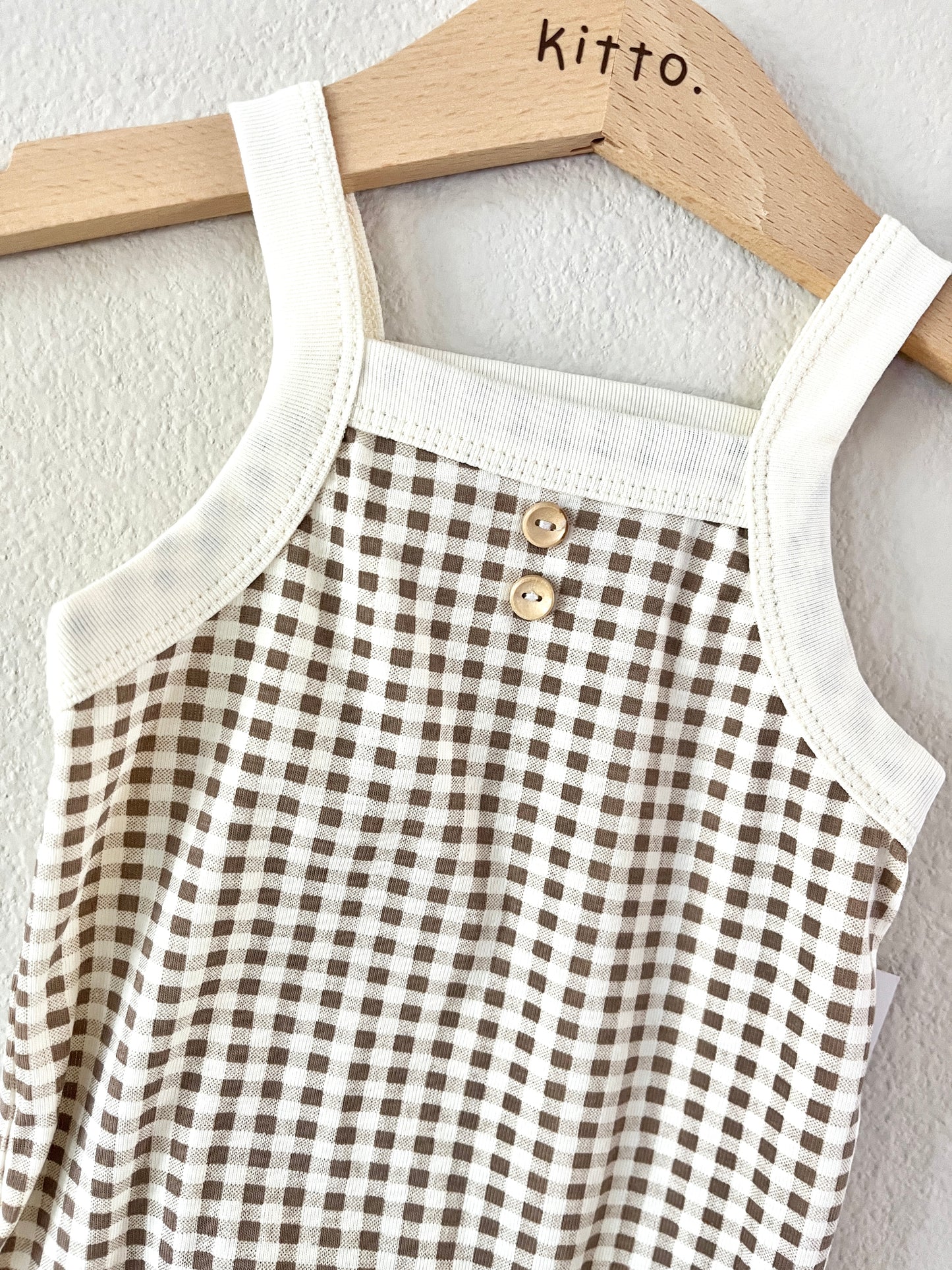 Checkered Baby Summer Onesie