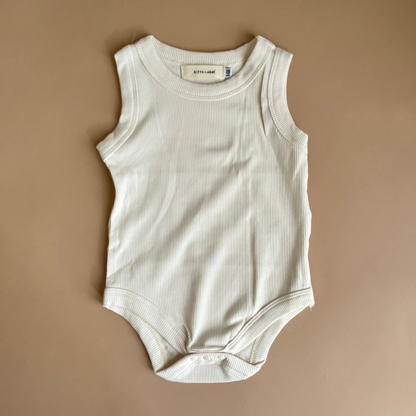 Summer Baby Ribbed Solid Onesie