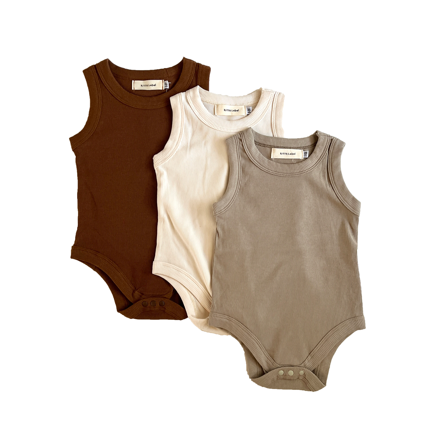 Summer Baby Ribbed Solid Onesie