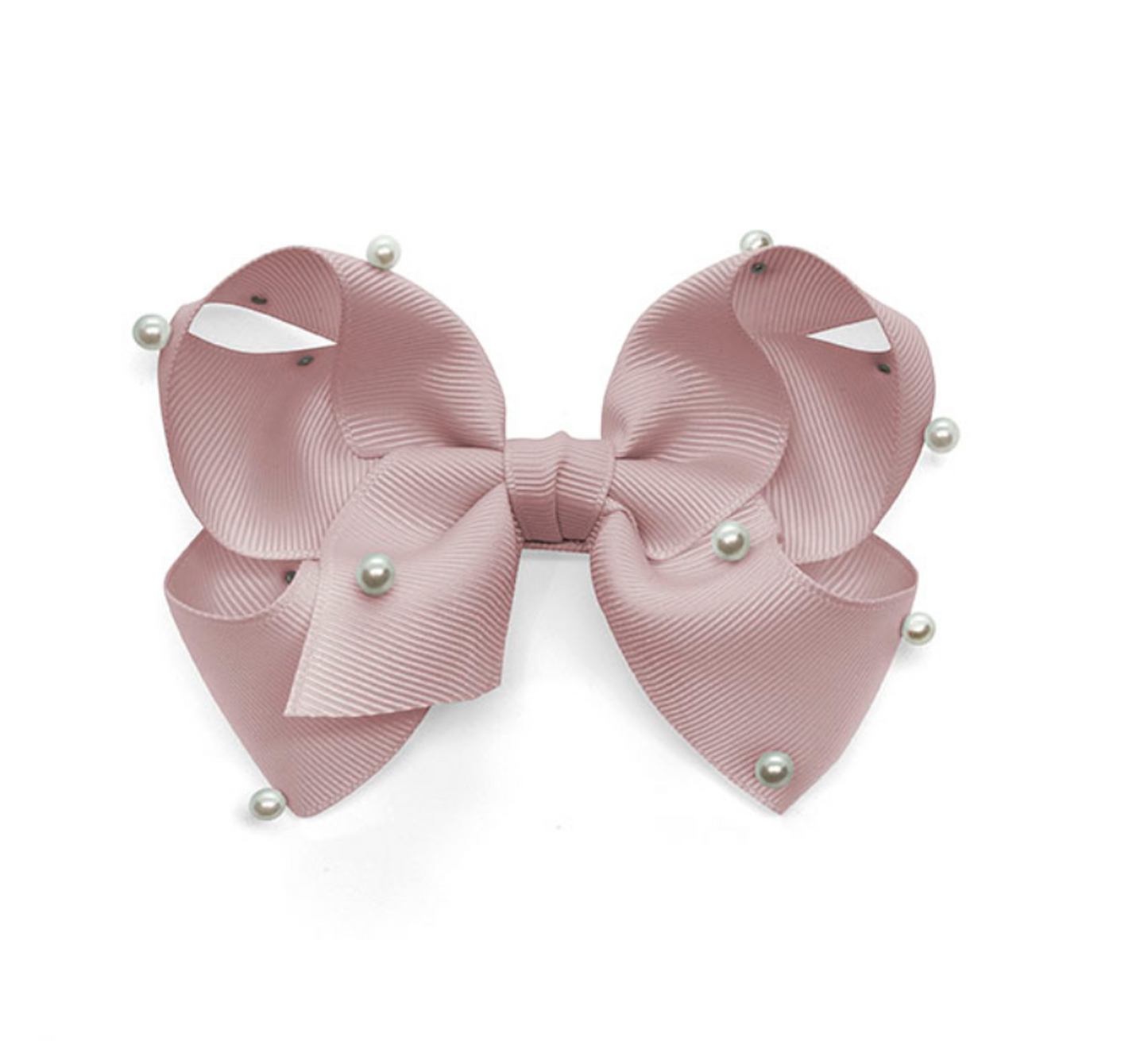 Girls Pearl Ribbin Bows Hair Clips