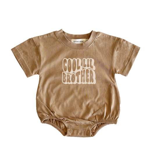 Cool Lil Brother Bubble Onesie - 100% Organic Cotton